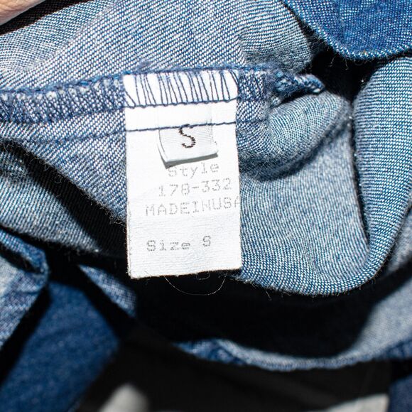 CP Shades Men's Slim Denim Button up Shirt Hand dyed indigo Cotton Size Small - Picture 3 of 4